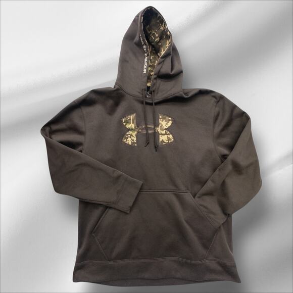 Under Armour Men's Brown Camo Hoodie Sweatshirt Size Medium - Picture 1 of 3